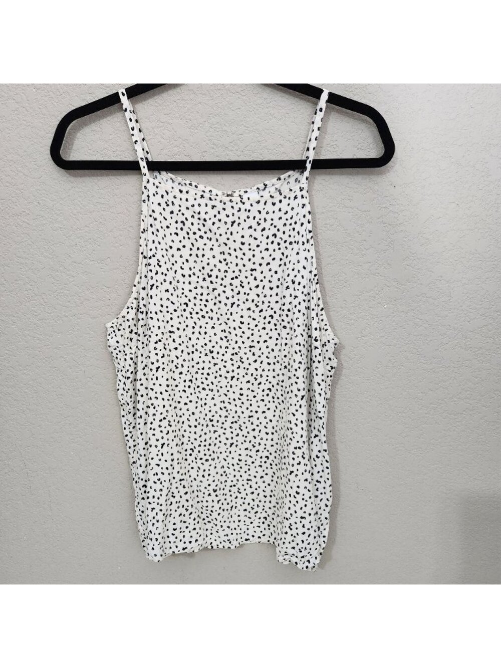 Old Navy White & Black Spotted Sleeveless Tank Top XL Cami